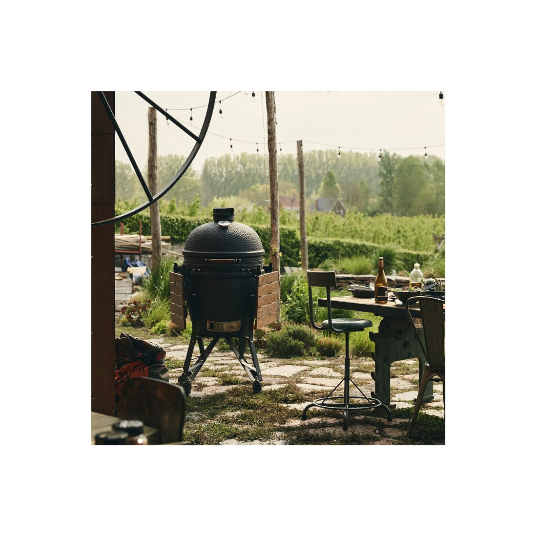 Barbecue Kamado The Bastard Urban Large Ø 49 cm sur Chariot